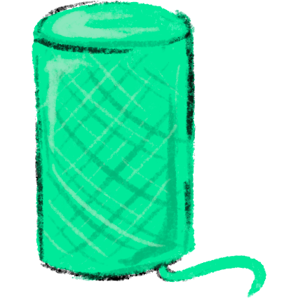 simplistic speaker tower similar to an Amazon Echo in shades of green